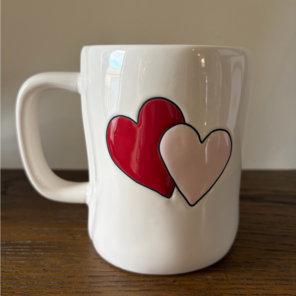 Rae Dunn Red and Cream Heart Mug ~ Better Together